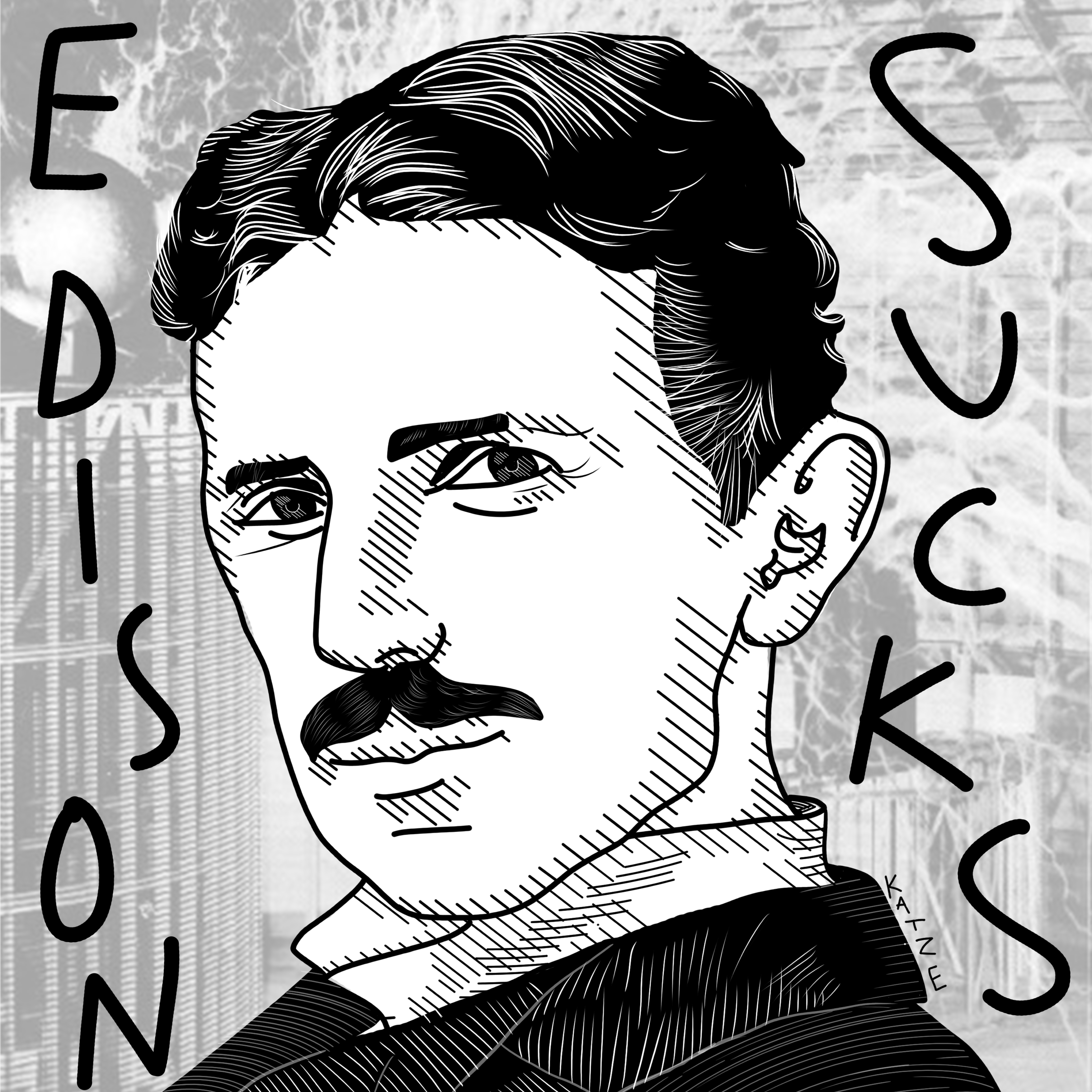Nikola Tesla Illustration